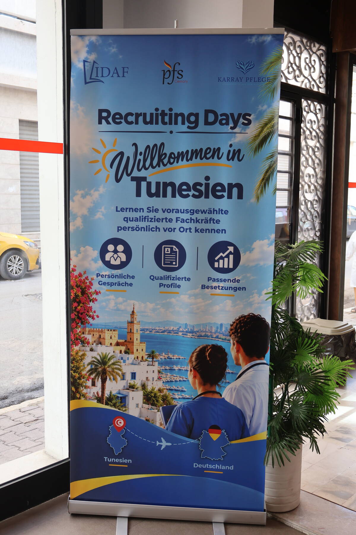 Empfang der teilnehmenden Einrichtungen im IDAF-Sprachzentrum Tunis